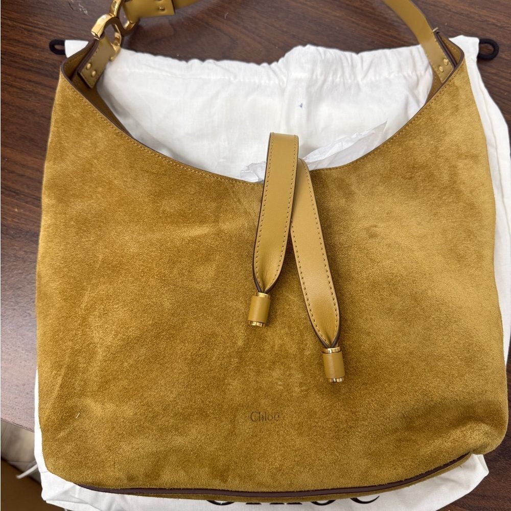 Chloe SMALL MARCIE HOBO BAG IN SUEDE LEATHER NWT - Picture 6 of 11